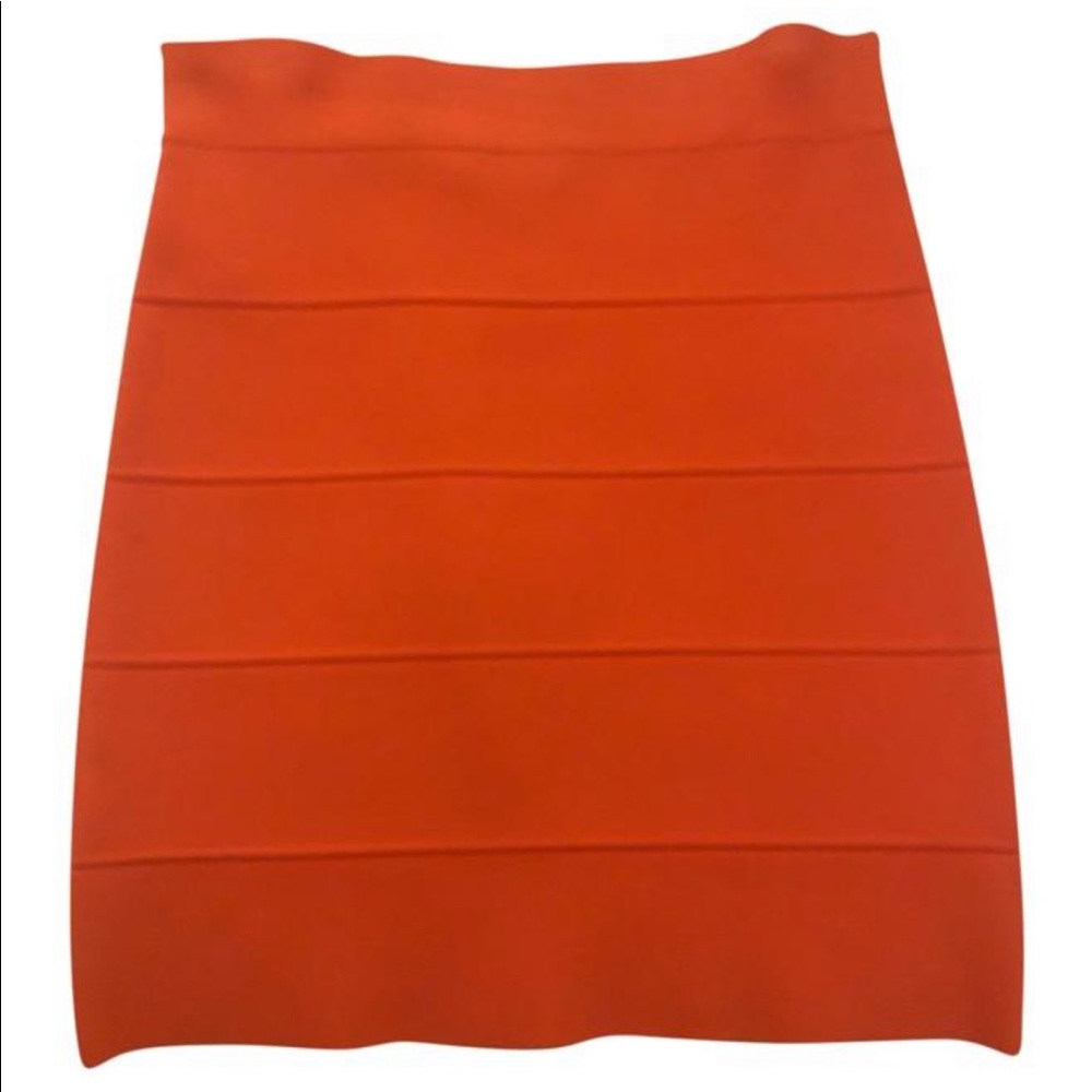 BCBGMaxazria Orange bodycon miniskirt